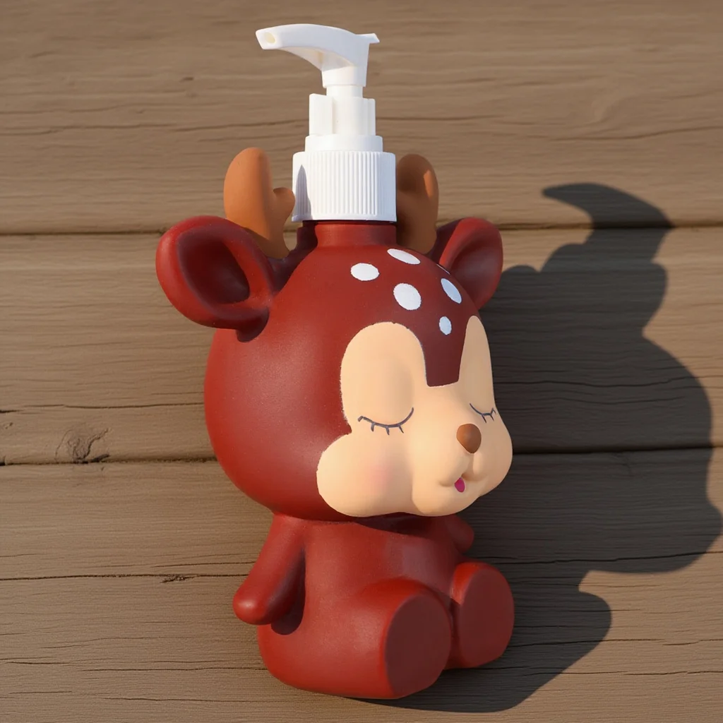 300 مللي الاطفال الصحافة زجاجة مضخة ل غسول موزع شامبو لطيف مستحلب الفرعية الحاويات إعادة الملء حامل السائل البني Deerlet #6