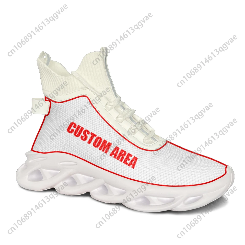 Custom High Top Flats Sneakers Mens Womens Sports Running Shoes High Quality Sneaker Lace Up Mesh Footwear Customized Made Shoe image 2