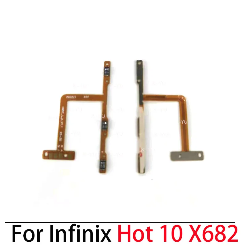 

2PCS For Infinix Hot 10 X682 X682B / 10S X689 X689B X689D / 10T X689C / KF7 Power On Off Switch Volume Side Button Flex Cable