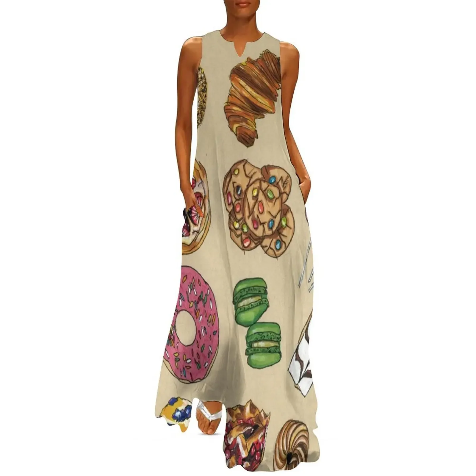 

Pastries Long Dress women evening dress dress for women summer