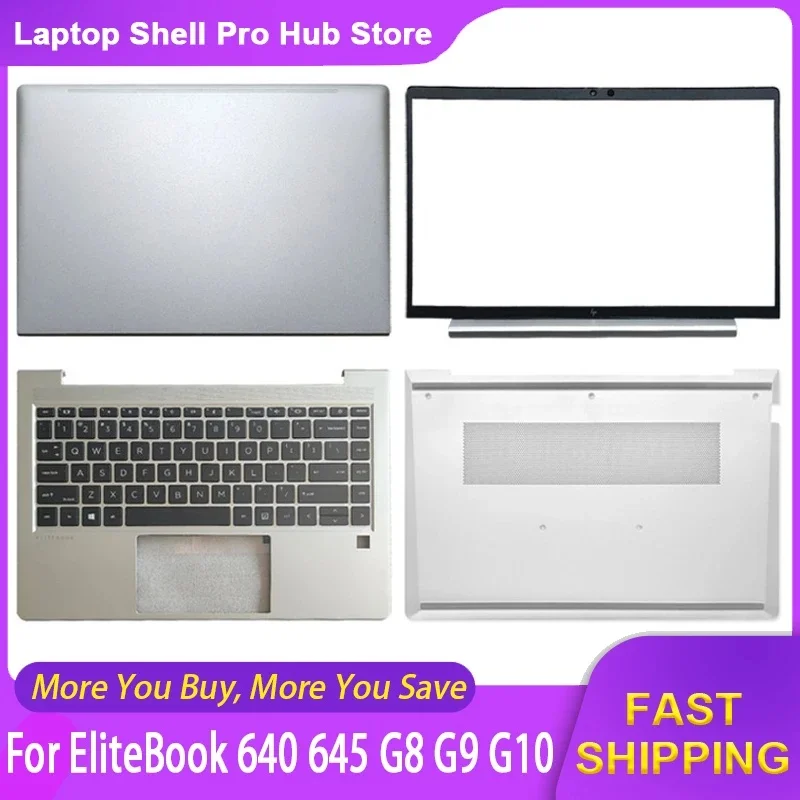 New Laptop Shell For HP EliteBook 640 645 G8 G9 G10 LCD Back Cover Front Bezel Palmrest Keyboard Bottom Case Housing Silver