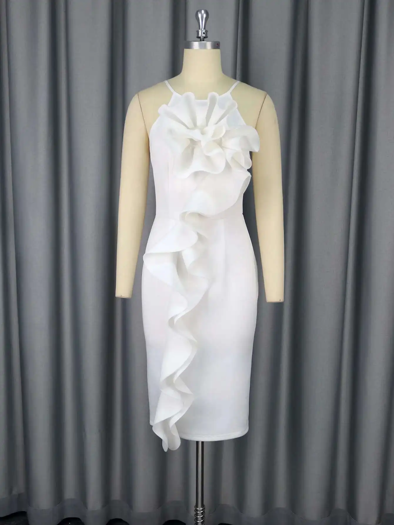

Am050224 New 3d Floral Sexy Strapless Bodycon Dress Party Cocktail Wedding Dress Dresses Summer Dress Robe Vestido Women Party 1