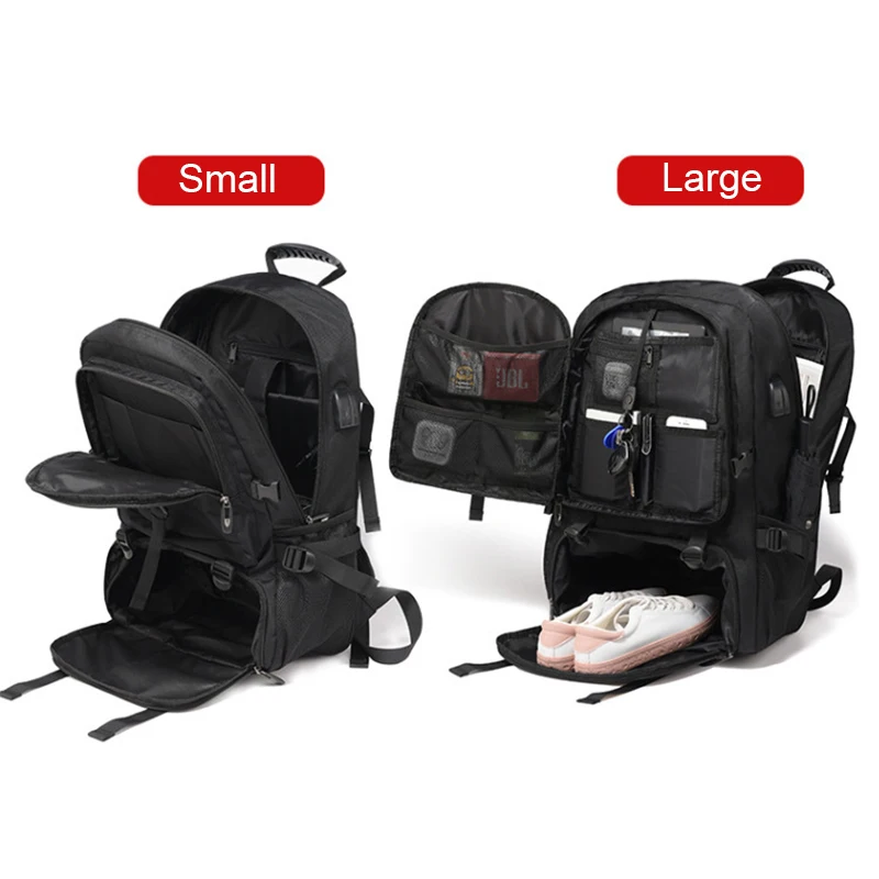 Imagem -03 - Mochilas Multifuncionais Masculinas Bolsa para Laptop Carregamento Usb Mochila Impermeável Bagagem Grande Camping Sac Mochila de Viagem 15.6 17