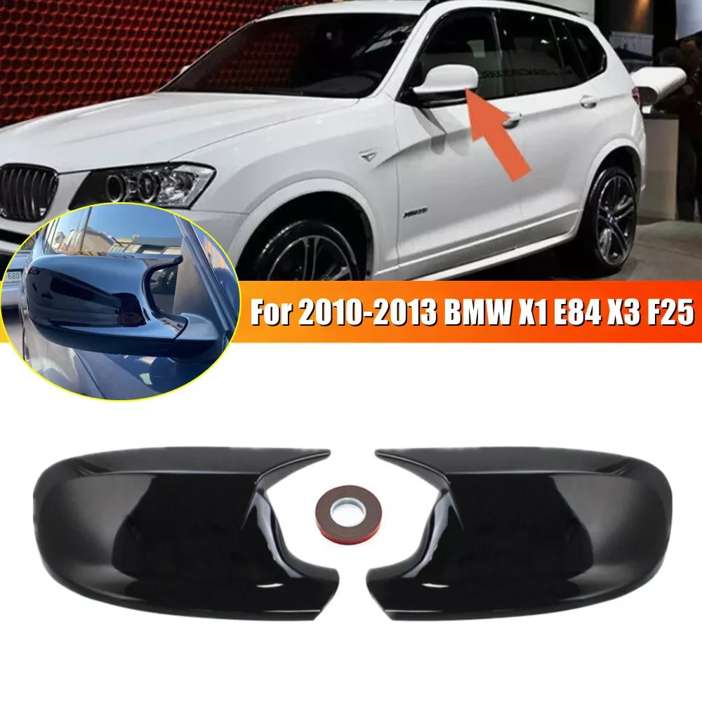 

For BMW X1 E84 X3 F25 2010-2013 Car Sticker Rearview Side Mirror Cover Wing Cap Exterior Door Rear View Trim Car Accessories