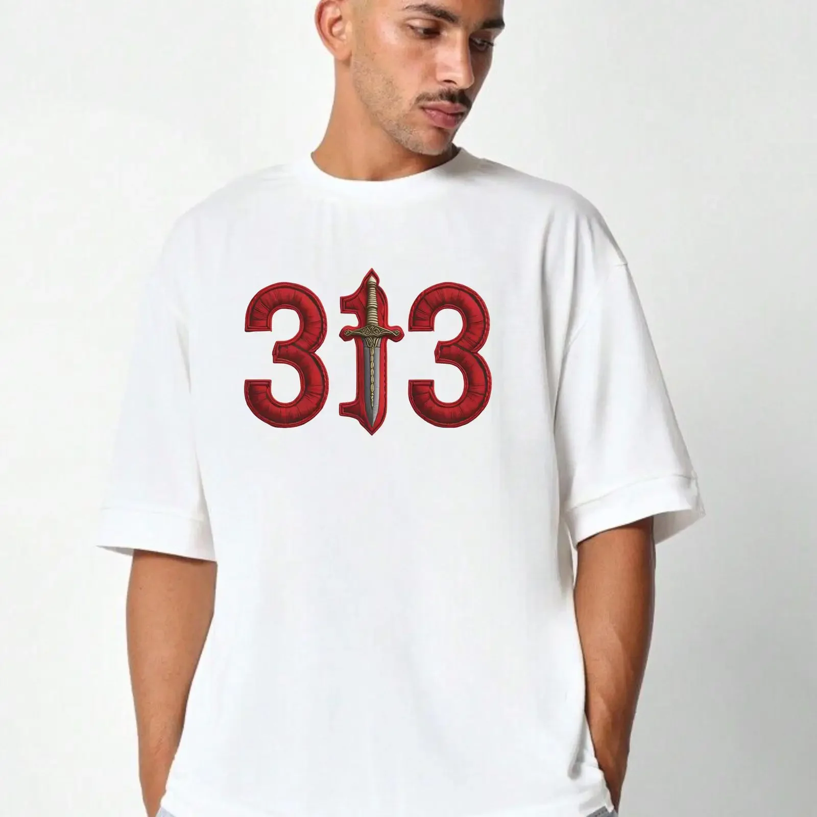 313 Islamic T Shirt Shia Muharram Imam Hussain Battle of Badr 100 Cotton Novelty Top vintage Washed homme Versatile graphic