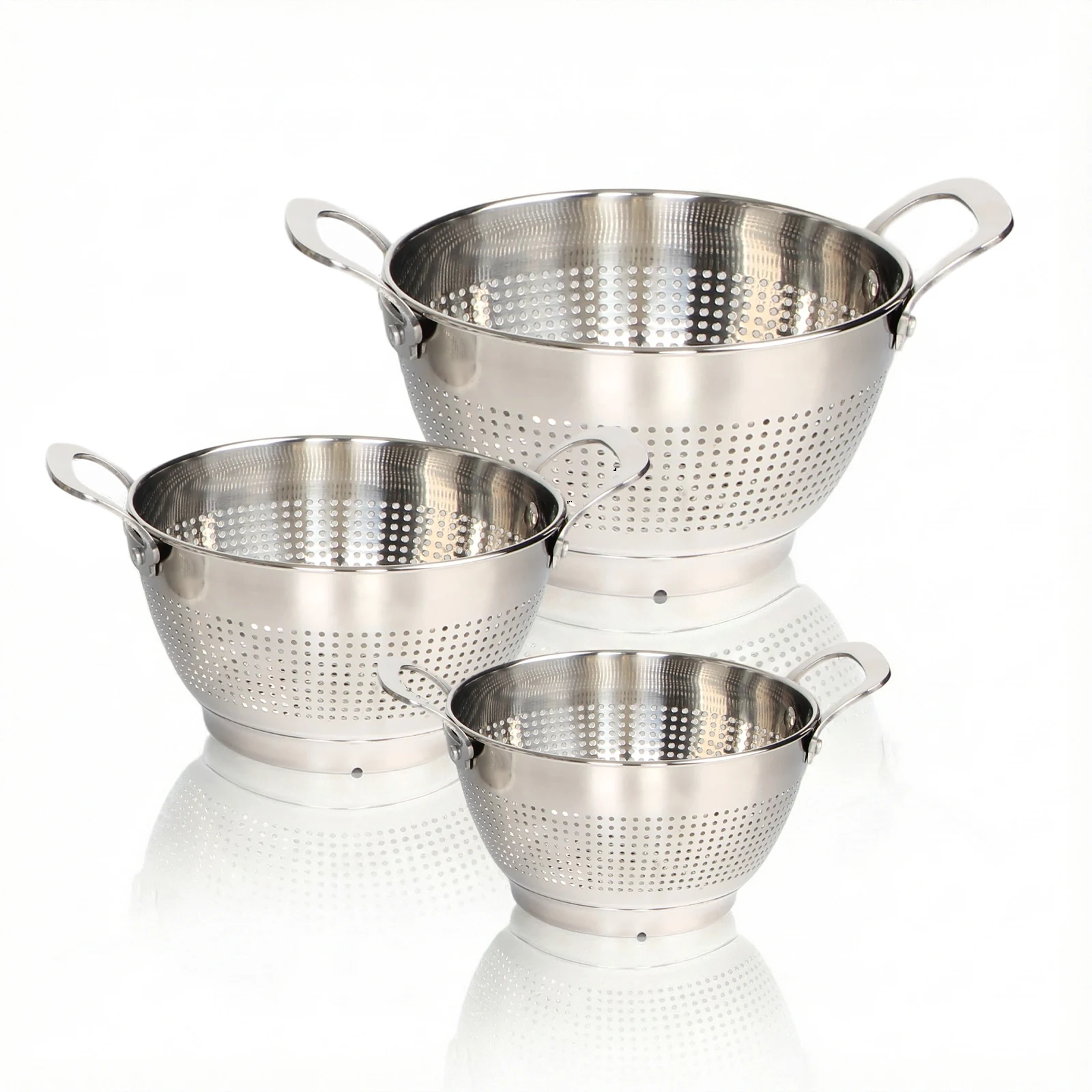 

tastyWay kitchen strainer, fruit washing strainer, stainless steel basket, stainless steel colander strainer，kitchen gadget set