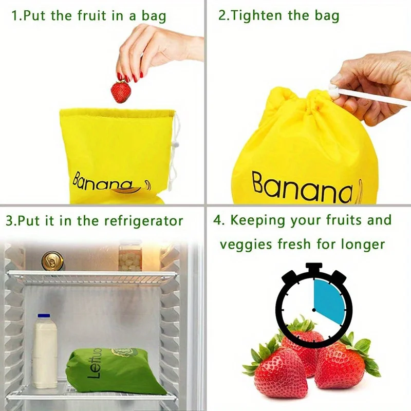 1 Stück Bananen-Aufbewahrungstasche, Gemüse-Konservierungstasche, verhindert Ausreißen, Bananenaufbewahrung, Frische, Tasche, leicht, praktisch – Detail 6