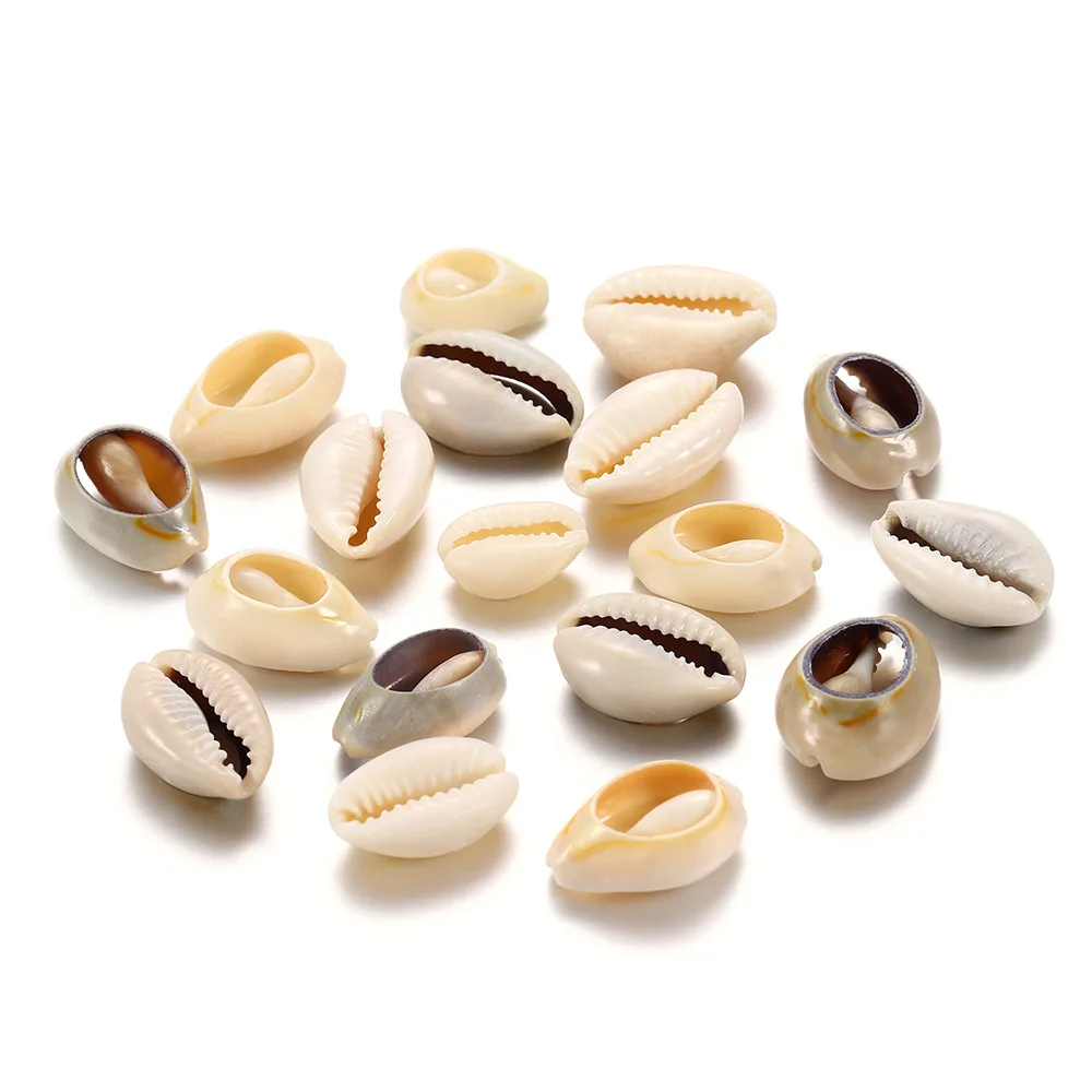 100pc natural new gold small shell piece DIY shell sea yellow snail golden edge shell coin DIY jewelry bracelet shell accessorie