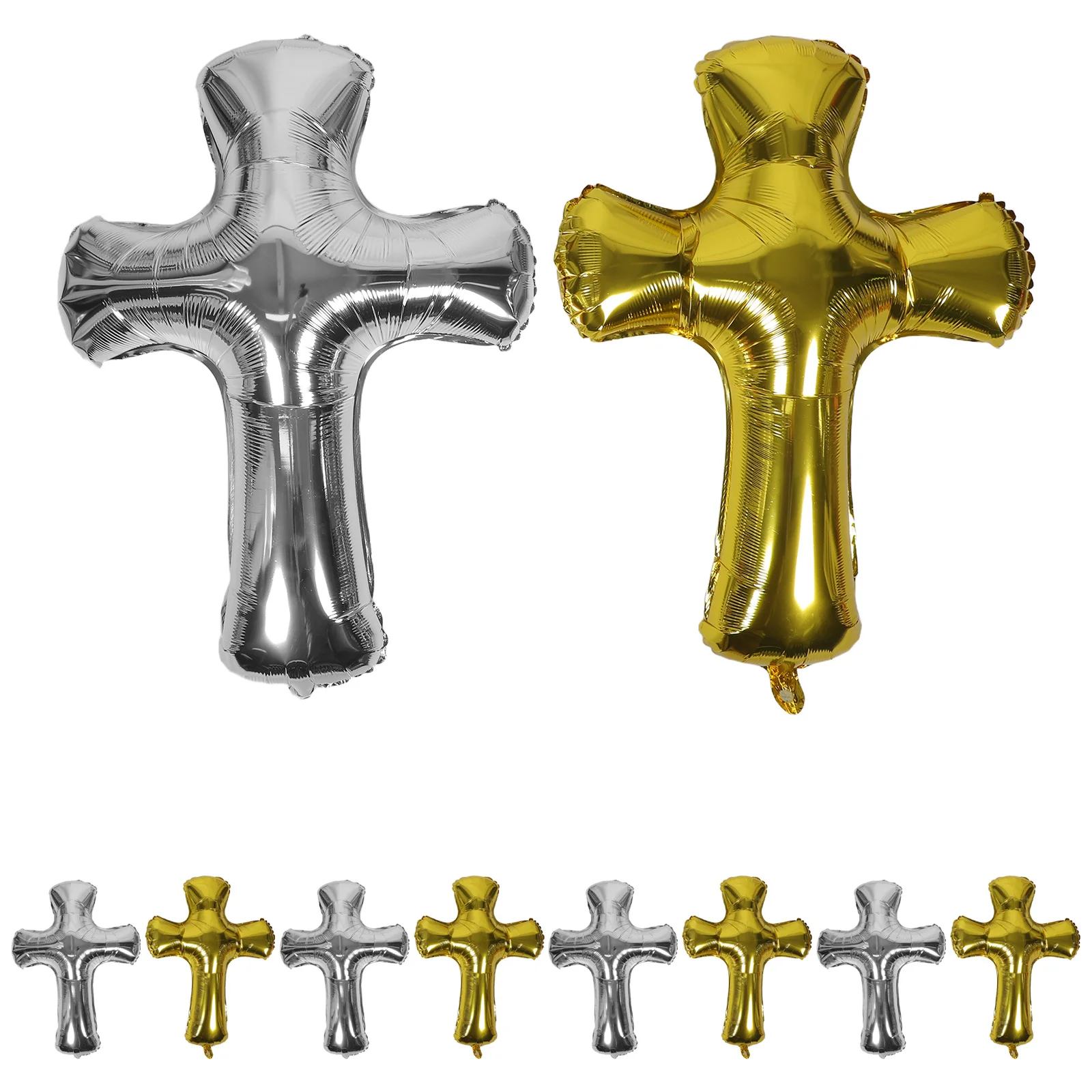 10 шт. 3D религиозные крестовые шары из фольги, набор воздушных шаров для украшения крещения на день рождения для использования в помещении и на открытом воздухе
