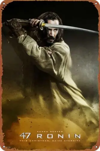 47 رونين ( # 1 من 9) 2013 خمر معدن القصدير تسجيل 12x8 بوصة ملصق الفيلم المشارك