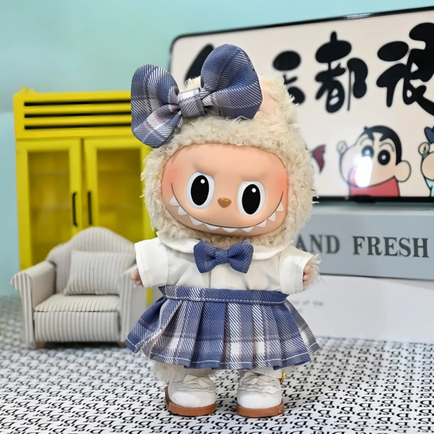 بذلة مجموعة حزام الكتف تنورة ل 17 سنتيمتر Ropa Labubu 3.0 كبيرة في سلسلة الطاقة الزي العصري الاسلوب المناسب #5