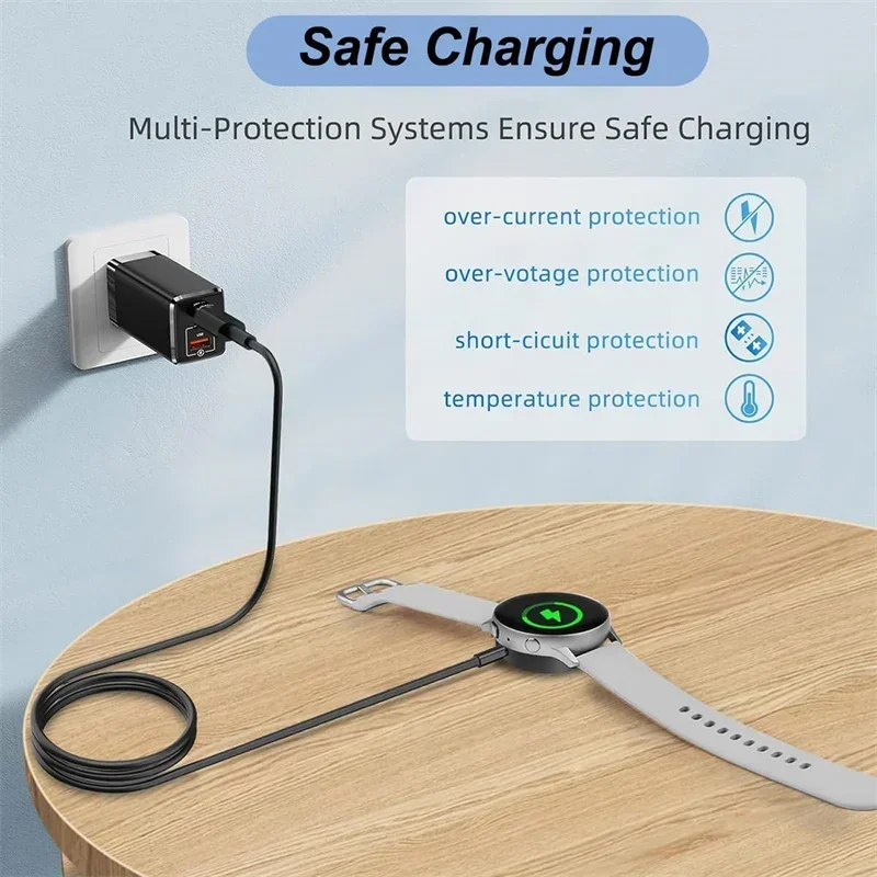 Watch Wireless Charger For Samsung Galaxy Watch 7/6/5 5Pro 4/3 Active 2 Portable USB Type C Charging Dock Station Fast Charge image 3