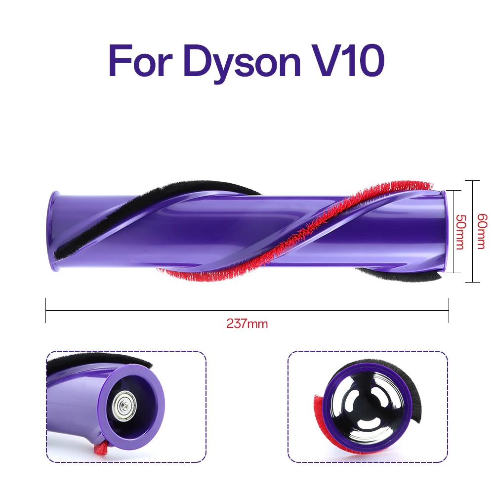 Roller Brush For Dyson V6 V8 V10 V11 Cordless Vacuum Cleaner Replacement Soft Roller Brush Carpet Brushroll Bar Spare Part