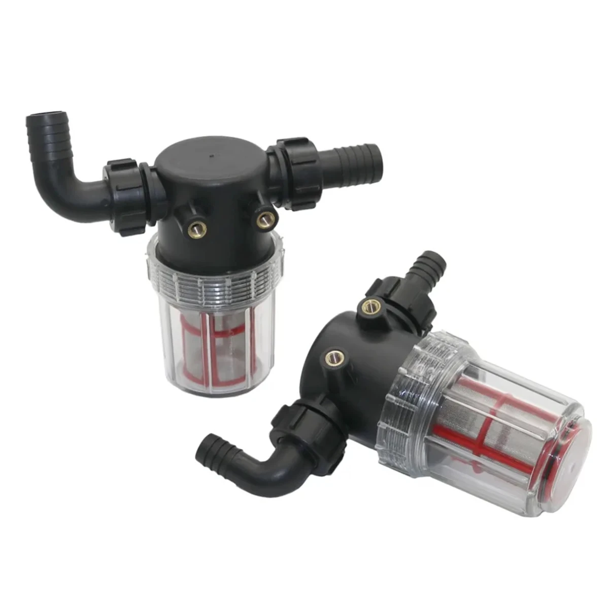 20/25mm Barbed Agricultural Plant Protection Machinery Large Flow Transparent Filter 40/50Mesh Transparent Water Pipe Pre-Filter