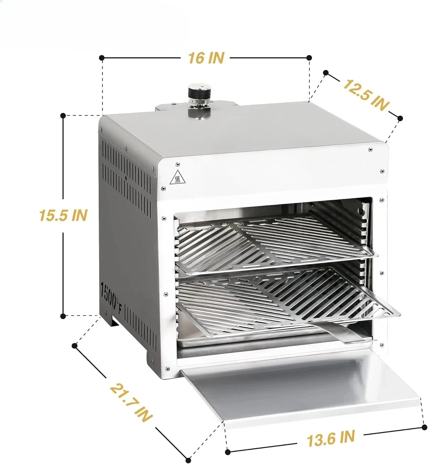 1500°F Small  Portable Steak Broiler & Sear Station, Outdoor
