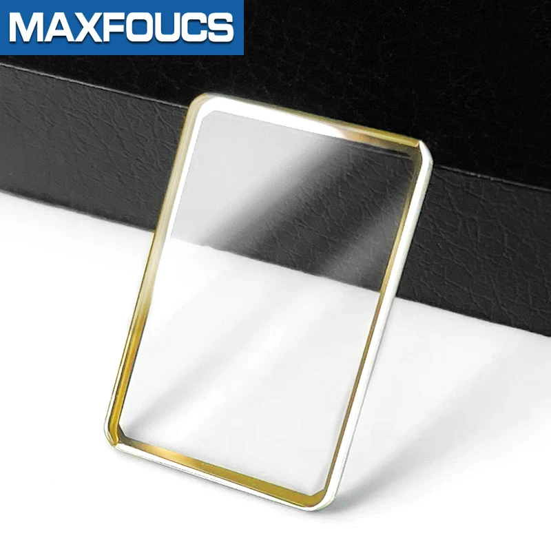 Quadratisches Mineral-Uhrenglas für LOLA 24x17,5/17x16mm, transparent mit roségoldenem Rand, Ersatzteile für die Uhrenoberfläche – Detail 8