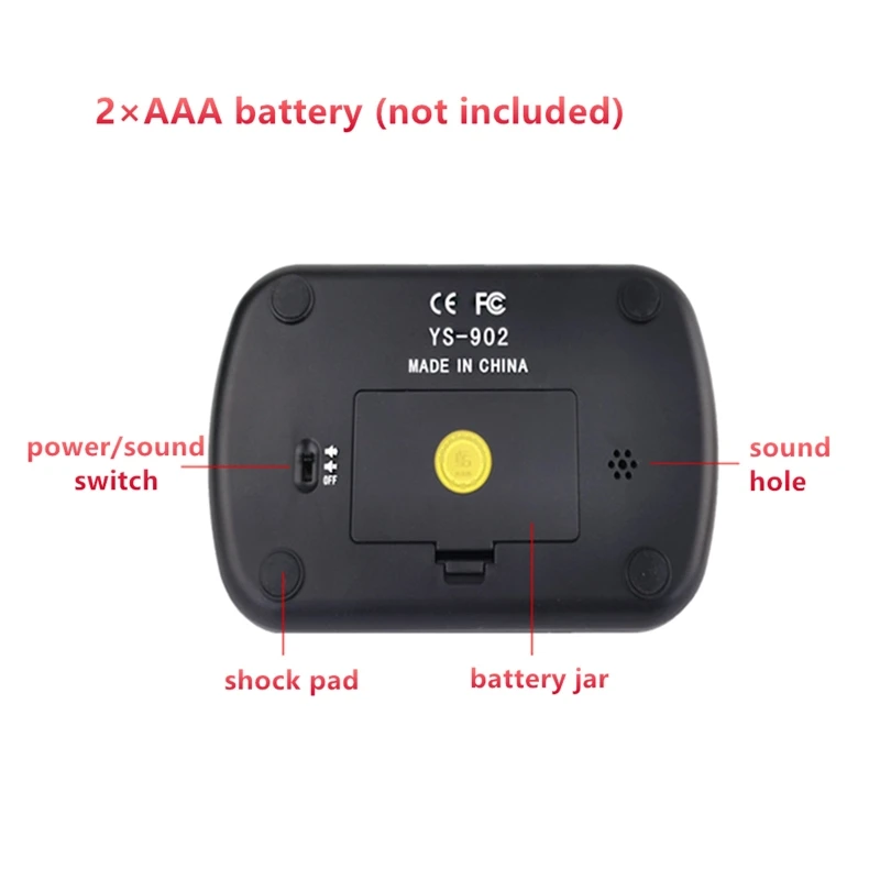 448D Upgrade Chess Clock Bonus Competition Hour Meter Count Up Down Timer Board Game Stopwatch Compact Digital Watch