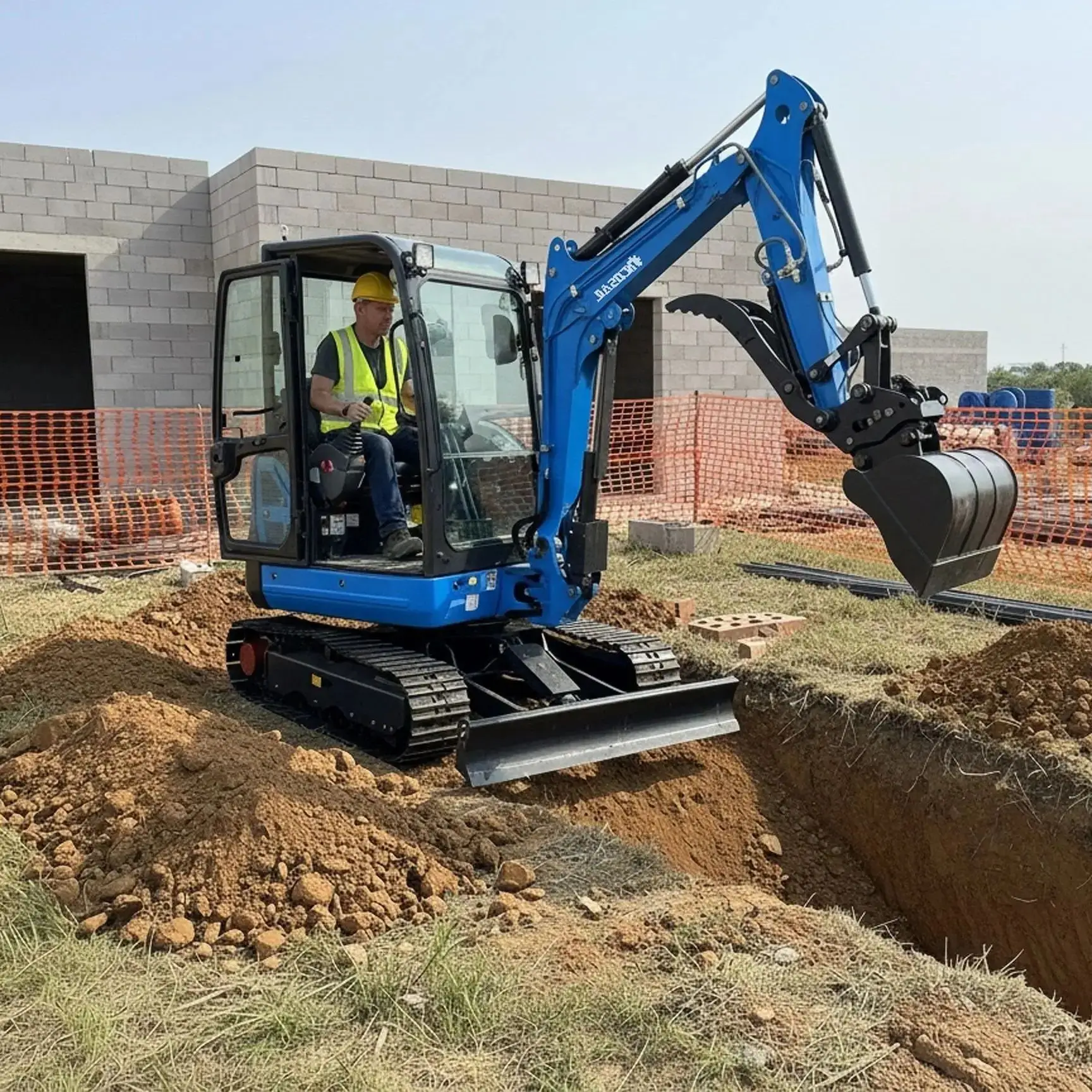 

Compact excavator 2.6-ton small hydraulic excavator with rubber tracks and bucket for sale