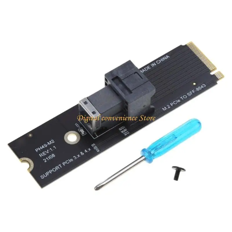 

97QA M.2 NVME Adapter Card SFF-8643 NVMe PCIe Host Controller Expansion Card