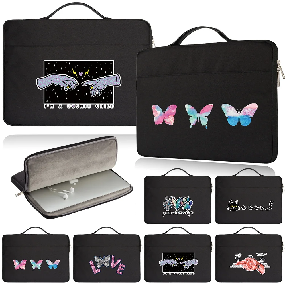 Portable Laptop Bag for 11 12 13 14 15 Inch  Notebook Bag Universal Briefcase Bag Butterfly Series Computer Sleeve Accessories