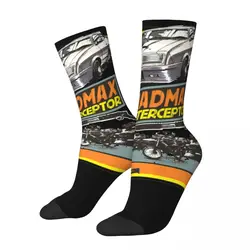 Harajuku Mad Max V8 Interceptor Sports Socks Fury Road Movie Warrior Tom Hardy Middle Tube Socks for Women Men Breathable