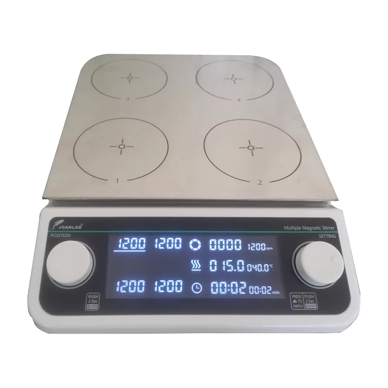 4/6 Position Digital Heating Magnetic Stirrer Multi-position Lab Mixer 500ml Per Station