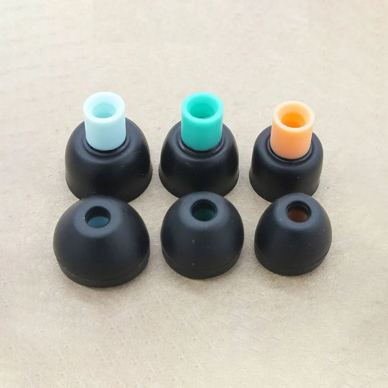 سماعات أذن سيليكون مرنة لسماعات الأذن ، عالية الجودة ، عالمية IEM وسادة أذن ، HiFi ، 3 أزواج ، S ، M ، L ، 3 ألوان