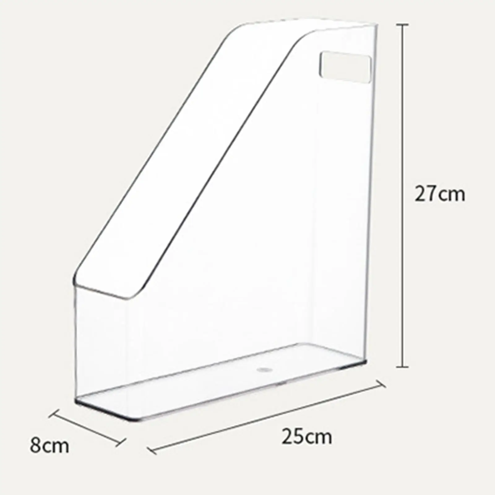 Vertical Slim Desktop Magazine File Holder Organization with Integrated Handle 25x8x27cm for Home or Commercial Use Sturdy