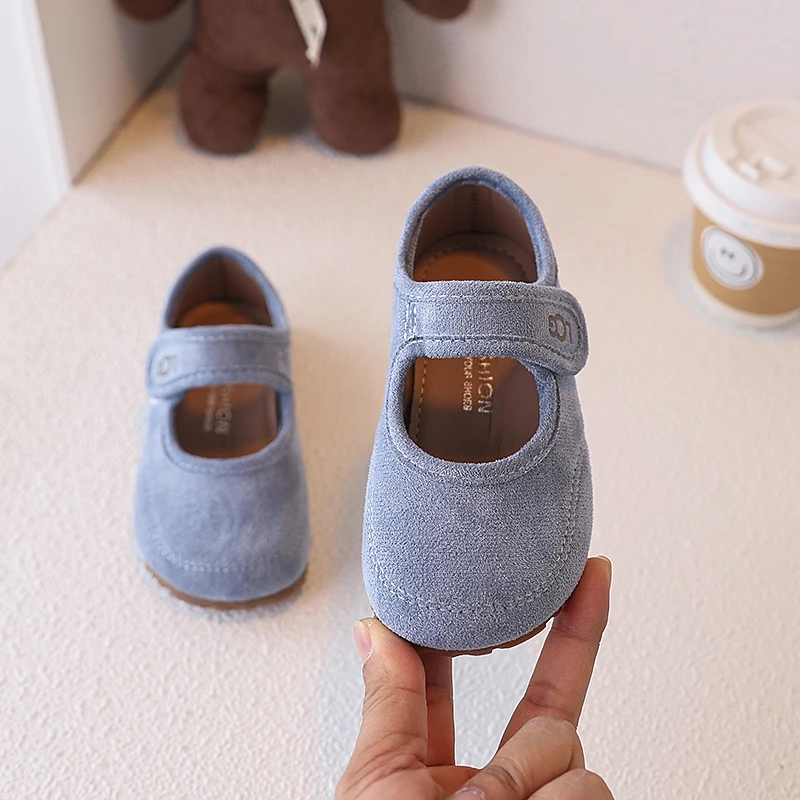 Mary Janes-Schuhe für Kinder, Wildleder, flach, für den Frühling, lässig, Unisex, flache Schuhe für Mädchen, atmungsaktiv, flexibel, prägnanter Stil, Kinderschuhe, Größe 23–36 – Detail 9