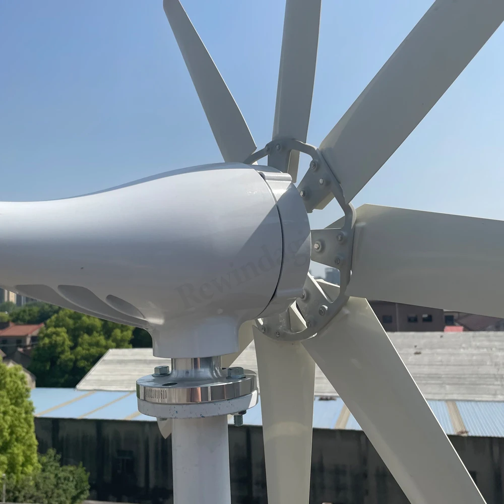 Imagem -05 - Pequena Turbina Eólica com Controlador e Inversor Baixo Ruído Lâminas 3000w 12v 24v 48v Mppt para Uso Doméstico rv Iate