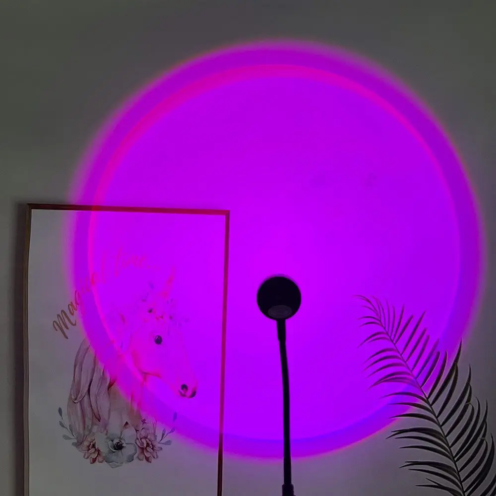 Tik Tok Live Bedroom Coffee Shop Wall Rainbow Projector Lamp Atmosphere Night Light Photography Background Lights Sunset Lamp