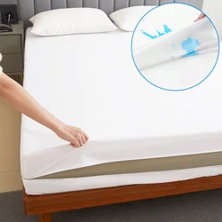 Waterproof Mattress Protector with Zipper Soft & Breathable & Noiseless Antibacterial, Anti-mite Mattress Cover , Queen/King
