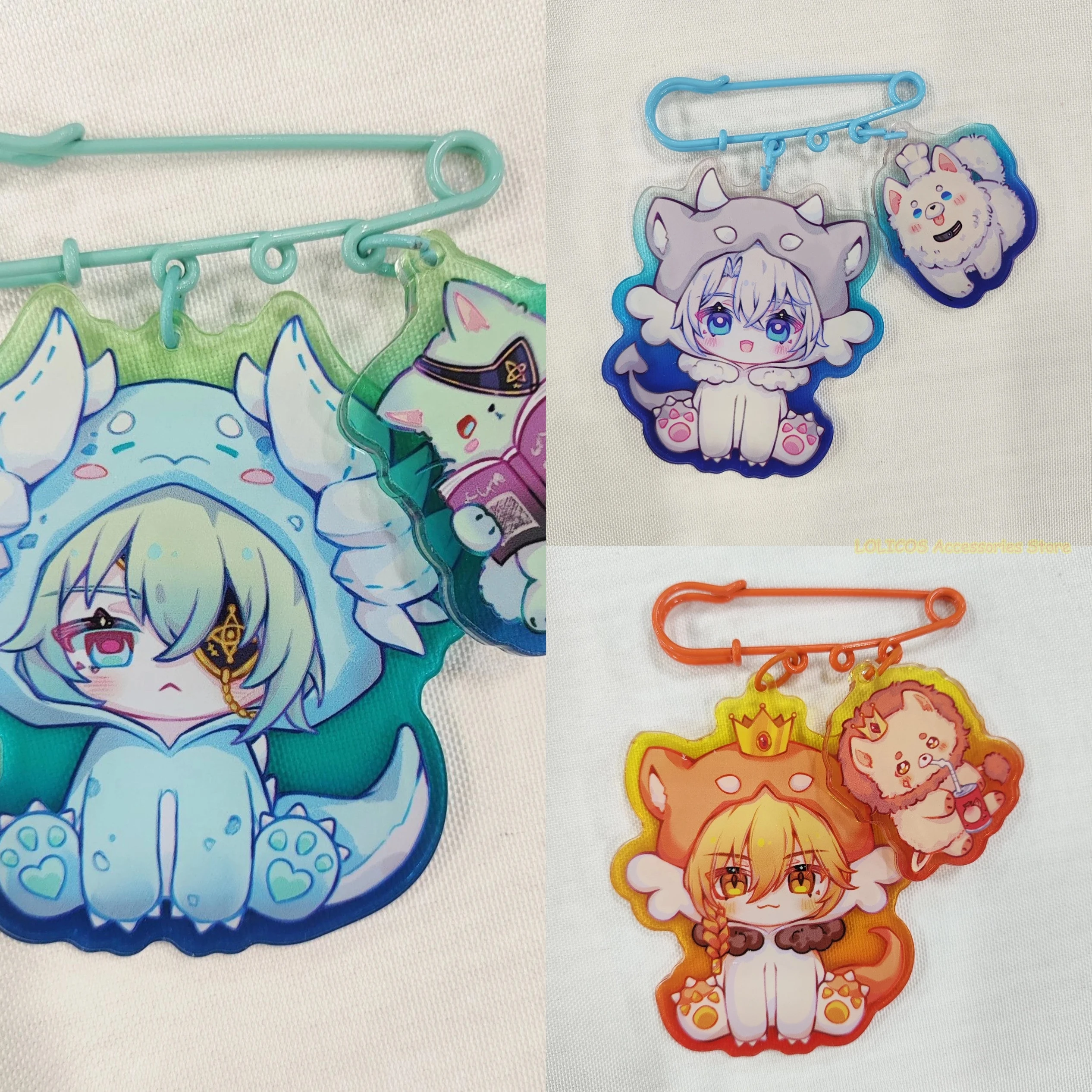 أنيمي Mydei Khaslana Anaxa Genshin تأثير تأثيري Q نسخة الاكريليك حلية لعبة المفاتيح قلادة ديكور #1