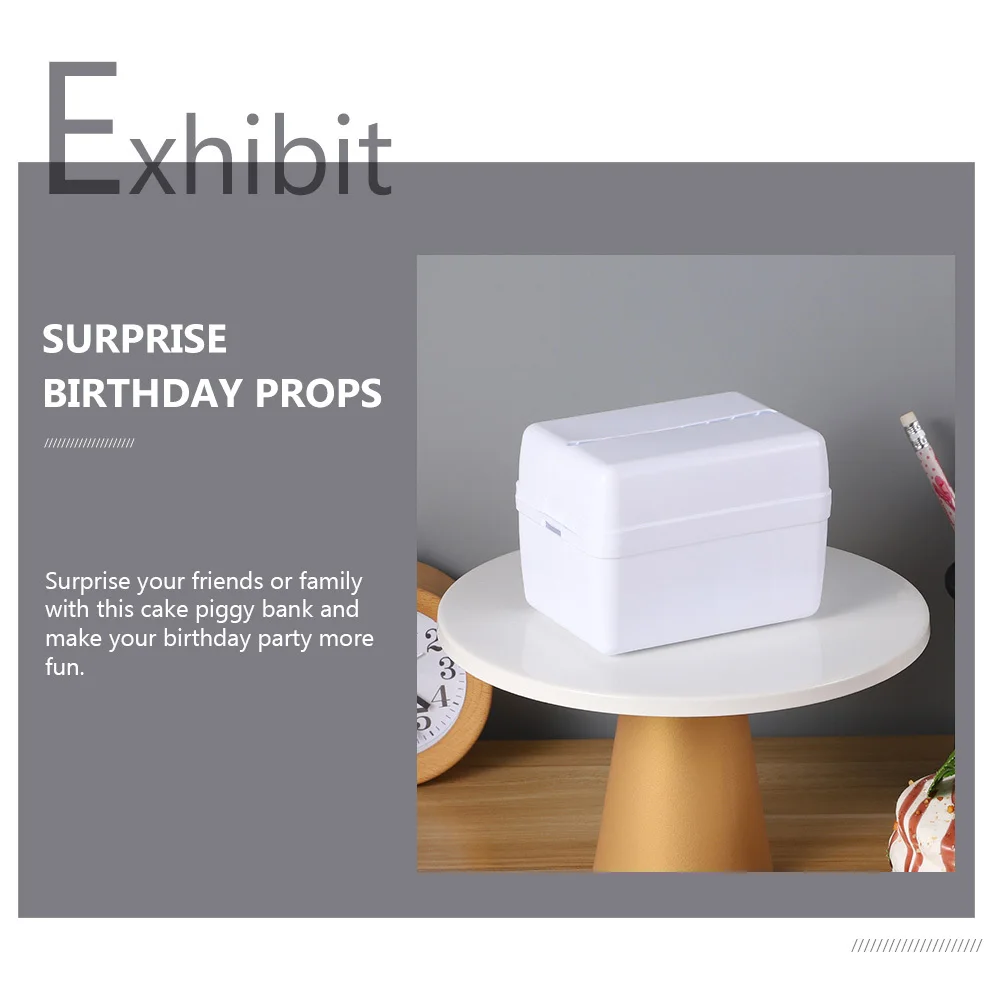 3 مجموعات من صندوق الكيك، دعائم حفلات أعياد الميلاد الإبداعية، هدية مفاجئة من البلاستيك، صندوق كعك، دعائم عيد الميلاد المفاجئة
