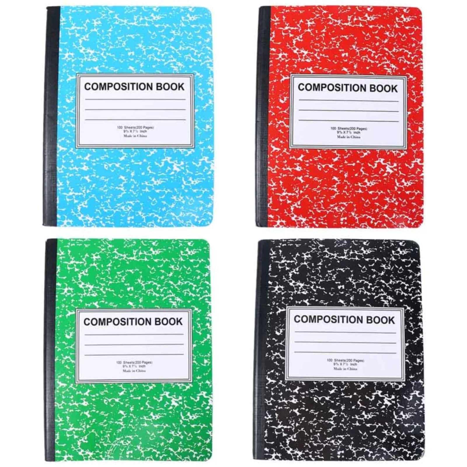 Marble-patterned Notebook Thick Stitched Mini Note Wide Ruled Composition Book For Diary Memo Meeting Notes