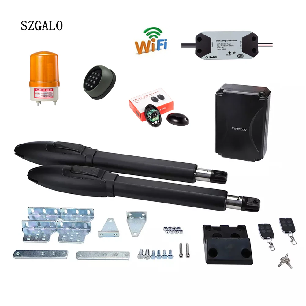 

SW300DC Automatic Gate Opener Kit Heavy Duty Gate Operator for Dual Swing Gates Up to 18 Feet or 660 Pounds per Leaf Gate Motor