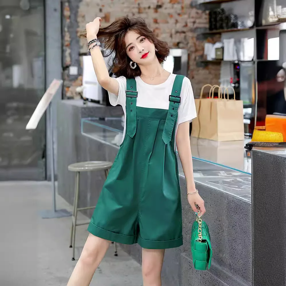 

Women's Casual High Waist ort Pants Set Color Blo Simple Sle Summer Autumn Faionable Youthful Two-Piece Suit