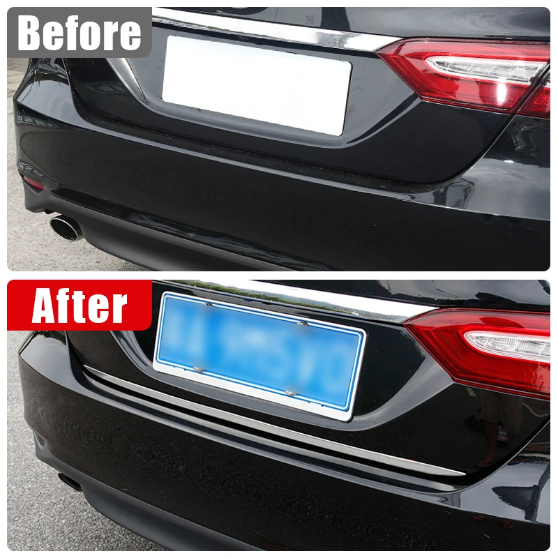 

For Toyota Camry 70 XV70 2018 2019 2020 2021 2022 2023 Hybrid Car Rear Trunk Tail Gate Door Cover Molding Strip Trim Accessories
