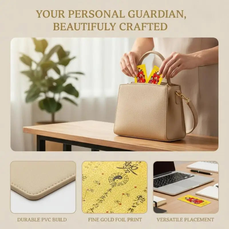 1/2/5Pcs 2027 Tai Sui Safe Protection Card Prayer Exorcism Talisman Bring Wealth Lucky  for New Year Gift