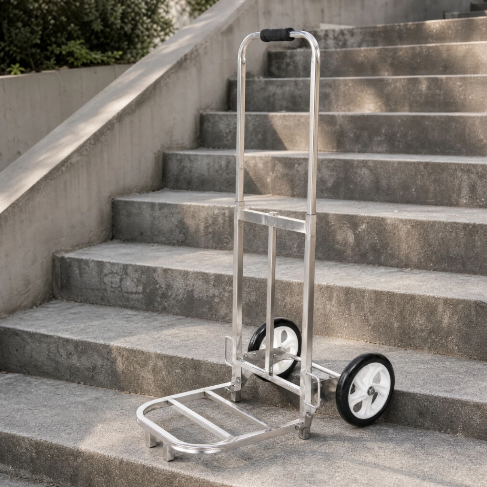 Foldable Stainless Steel Hand Truck Compact Stair Climbing Hand Truck Stair Climbing Dolly Long-Lasting Industrial