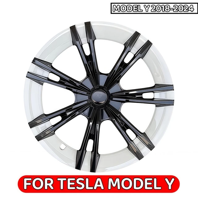 19-calowe nakładki na felgi 4 szt. Osłony felg Wymienne nakładki na piasty kół Pełne osłony obręczy Akcesoria do Tesla Model Y 2018-2024
