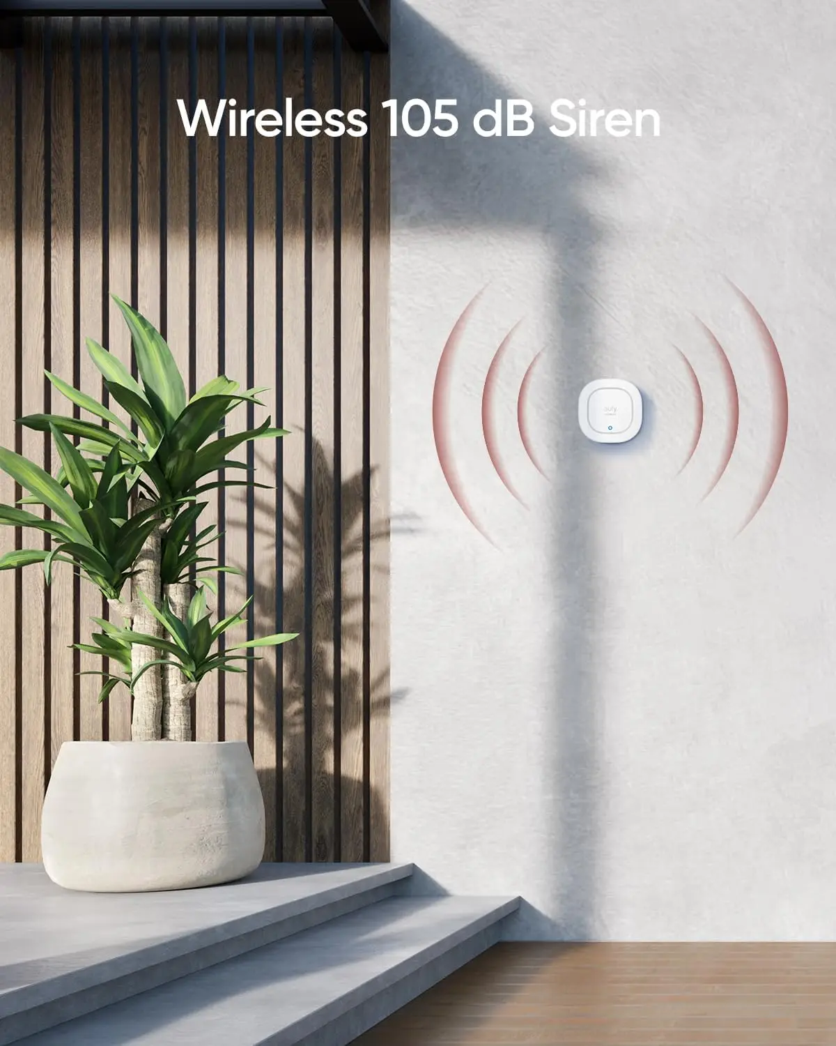 Sirena di sicurezza eufy 105 dB allarme Wireless IP65 avvisi remoti resistenti alle intemperie durata della batteria di 2 anni HomeBase richiesta