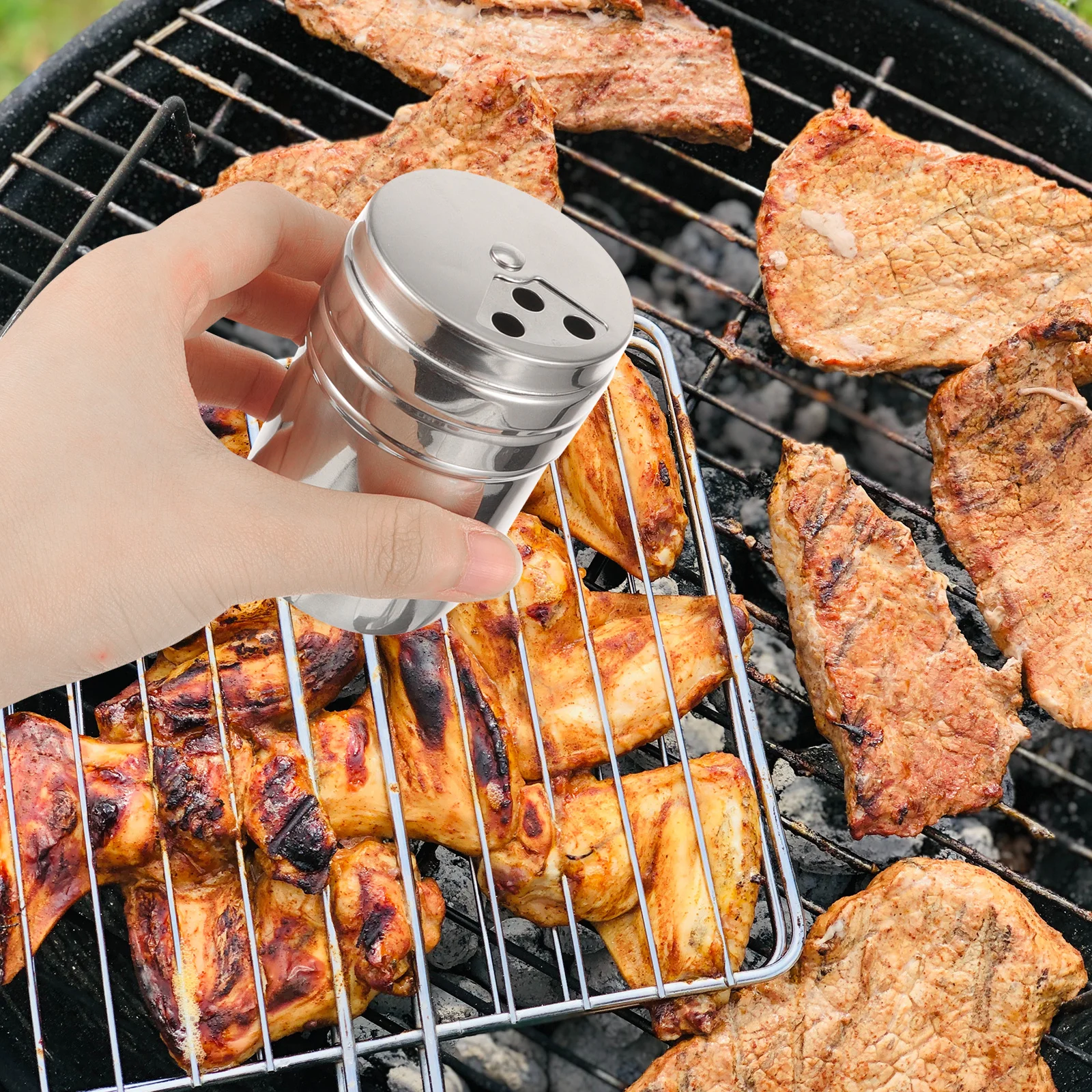 

1 комплект, набор банок для приправ из нержавеющей стали, минималистичный для кухни, ресторана, контейнеры для хранения специй, портативный дозатор приправ