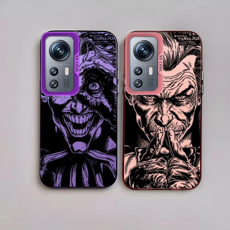 B-atmans Classic Villain Joker For Redmi K60 12 10X 9T 9C 8 A1 A2 Plus 4G Fashion Colorful Silver Phone Case