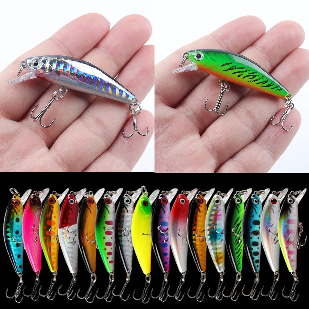 Minnow Fishing Lure 5.5cm 6g Wobbler Sinking Plastic Hard Artificial Bait Crankbaits Isca Lure For Bass Pike Fihsing Tackle