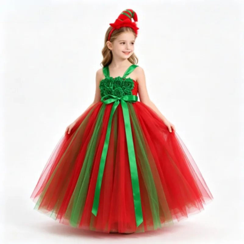 elegant-princess-style-party-gown-for-girls-for-christmas-winterkids'-christmas-dance-stage-performance-dress-princess-dress