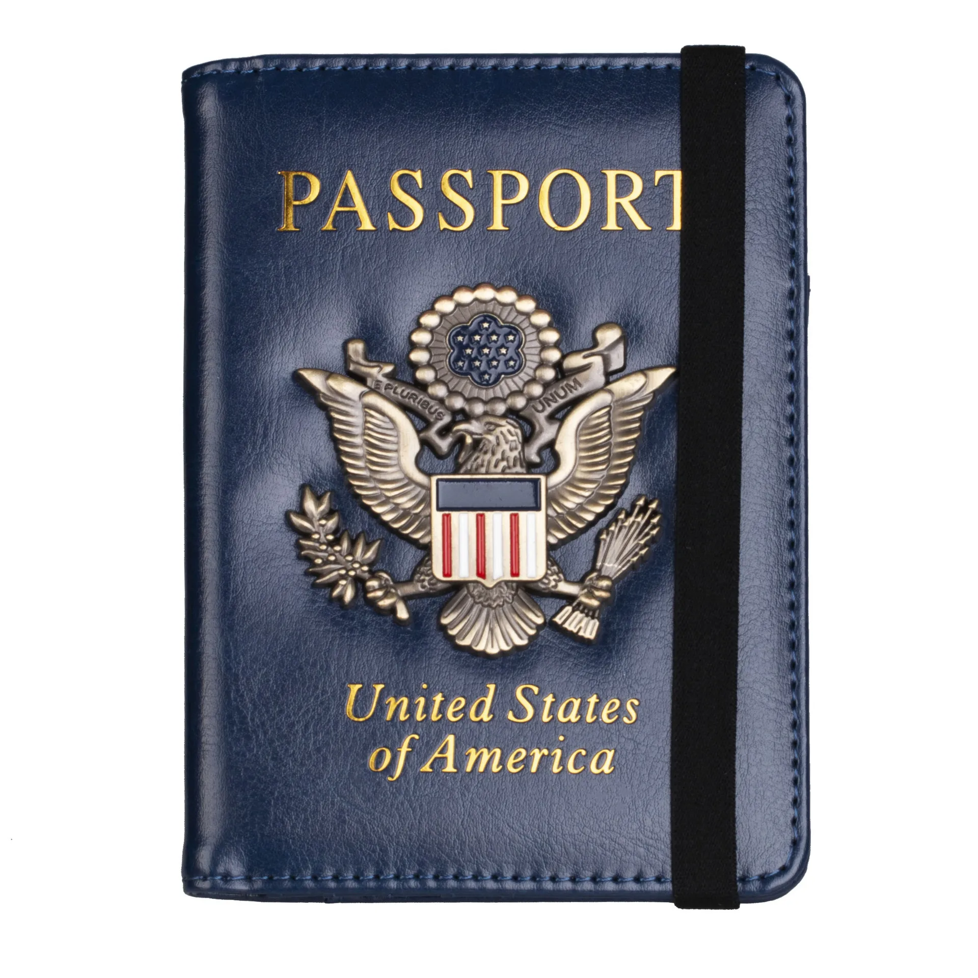 PU Leather Travel USA Passport Cover Personalised Women US American Passport Holder Case for America Men Travel Document Case