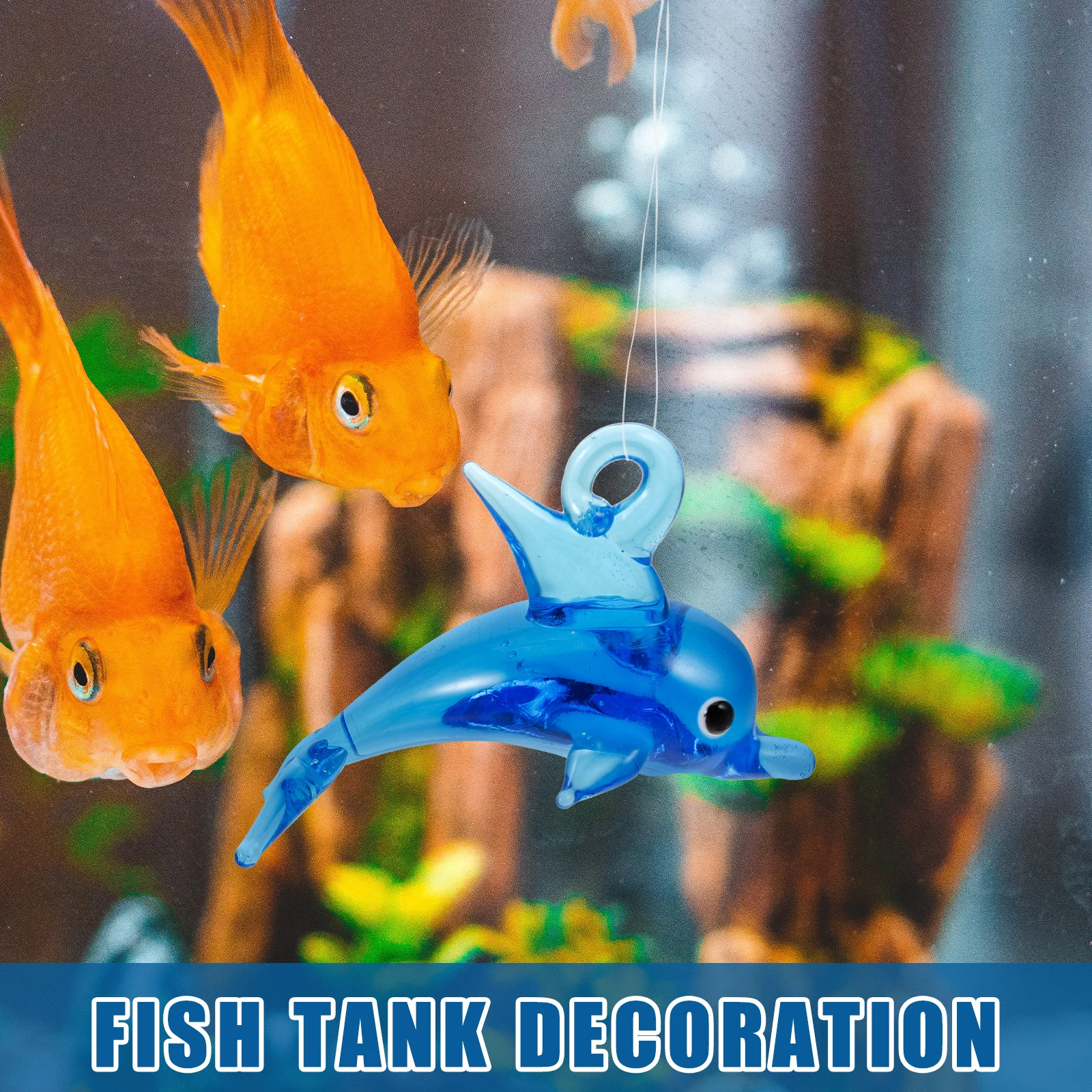 

Glass Fake Fish Decoration Floating Marine Animal For Fish Tank Aquarium Decorations Realistic Design Stable Durable Use