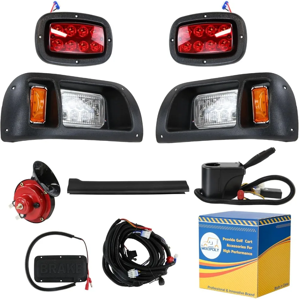 

Golf Cart Light Kit for Club Car DS Gas Electric 1996-2013 12V Street Legal Headlight Tail Light Turn Signal Switch Horn