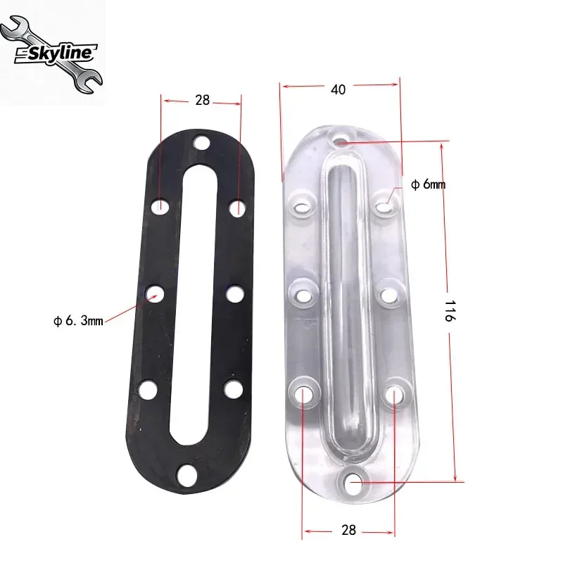 Oil level gauge for oil sight glass of screw air compressor Spool pump vacuum pump oil label h150 Elliptical  indicator gauge